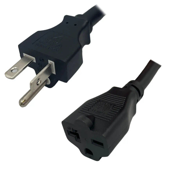 NEMA 6-20 Male Plug to 6-20 Connector 7.6 meters / 25 feet 20A/250V 12/3 SJT Black - Power Extension Cord