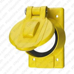 HUBBELL HBL77CM74WO Weatherproof Cover AC FS/FD Twist Lock 50a Yellow