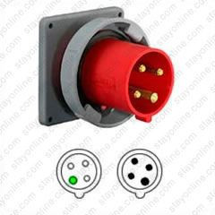 HUBBELL HBL4100B7W AC Inlet IEC60309 4100B7W Pin & Sleeve Inlet