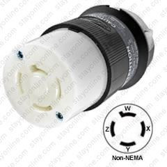 HUBBELL HBL7413C AC Connector Non-NEMA 20a 4wire 120/208v