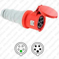 HUBBELL C560C6S AC Connector IEC60309 560C6 Female Pin & Sleeve