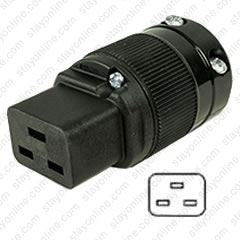 Marinco 320IEC19 AC Connector C19 Female Ruggedized - Black