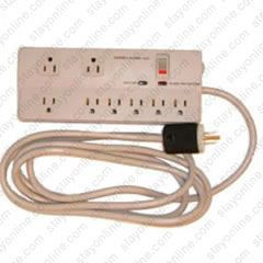 SurgExpert Surge Protector NEMA 5-15 Plug to 8x5-15 Receptacles 3 Foot Cord