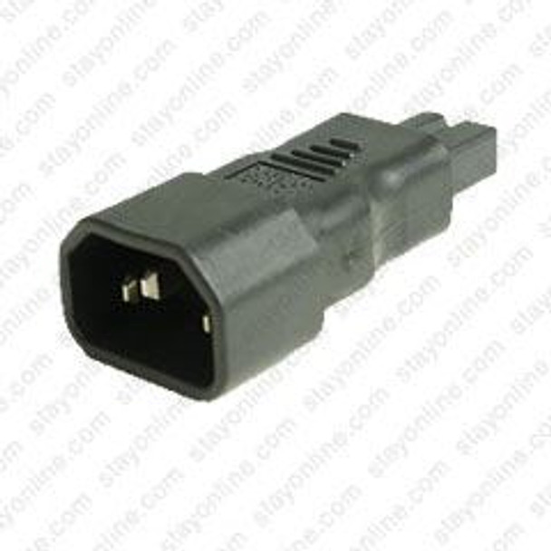 IEC320 C14 Male Plug to C7 Connector Polarized - Block Plug Adapter