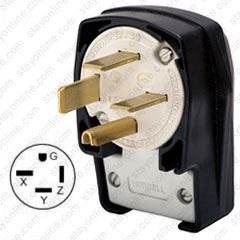 HUBBELL HBL8462C AC Plug NEMA 15-60 Male Angled