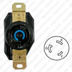 HUBBELL HBL2620 AC Receptacle NEMA L6-30 Female Black 250 Volt 30 Amp