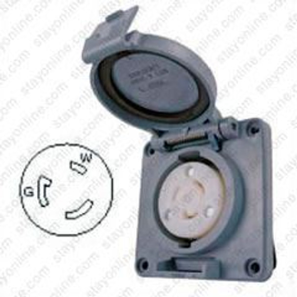 HUBBELL HBL2310SW AC Receptacle NEMA L5-20 Female Gray