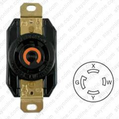 HUBBELL HBL2710 AC Receptacle NEMA L14-30 Female Black 125/250 Volt 30 Amp