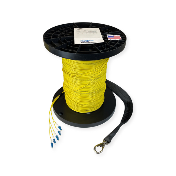 72 Strand Indoor Plenum Rated Singlemode Custom Pre-Terminated Fiber Optic Cable Assembly with Corning® Glass - Made in the USA by QuickTreX® | American Cable Assemblies
