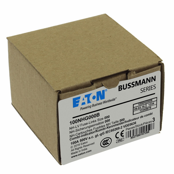 Bussmann 100NHG000B NH Fuse Link