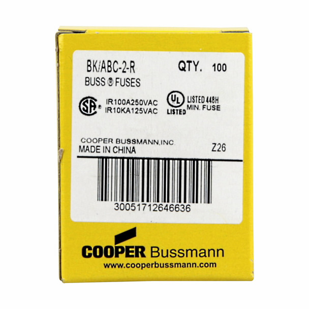 Bussmann BK/ABC-2-R Fast Acting Fuse | American Cable Assemblies