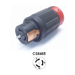 Iron Box CS6365EX 50A CA Style Female Locking Connector  2 Pole, 3 Wire, Rated for 125V | American Cable Assemblies