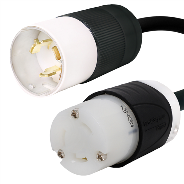 Iron Box IBX-9050 CA Style CS8265C to NEMA L6-30R Locking Plug Adapter Power Cord | American Cable Assemblies