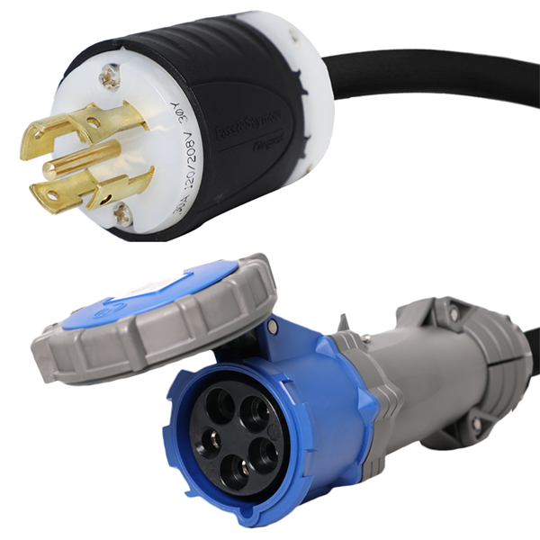 Iron Box IBX-2764 L21-30P to 530C9W Pin and Sleeve Connector | American Cable Assemblies