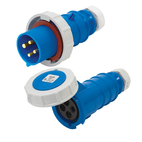 Iron Box IBX-41592-XX 3100P6W to 3100C6W Pin and Sleeve Extension Power Cable  Rated 100A, 250V | American Cable Assemblies