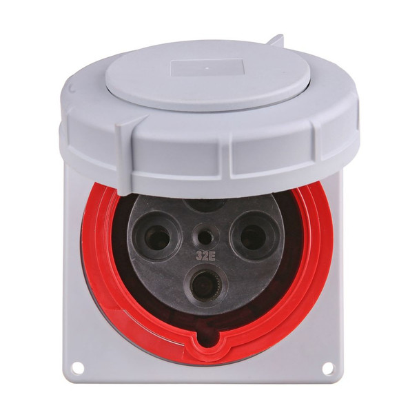 AH4100R6WDR Cooper 4100R6WDR Receptacle. 100/125A, 380-415V 3-Pole / 4-Wire, IEC60309 | American Cable Assemblies