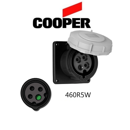 Iron Box AH460R5W Cooper 460R5W Outlet   60A, 600V 3-Pole / 4-Wire, IEC60309 | American Cable Assemblies