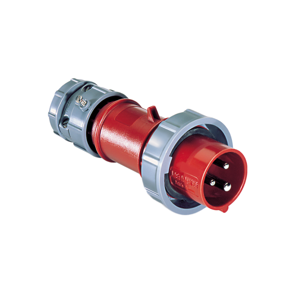 Iron Box ME520P7W Mennekes ME520P7W 20A, 277/480V, 4-Pole Plug | American Cable Assemblies