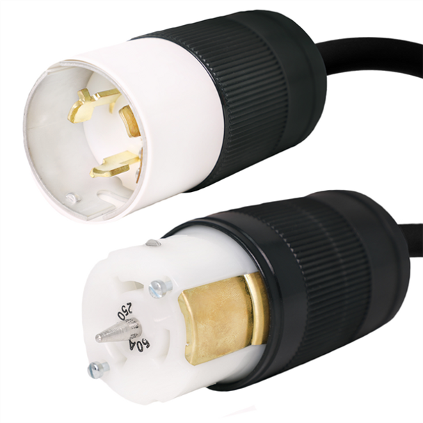 Iron Box IBX-5464-X CS6360 to CS6361 Extension Cords, 50A, 250V, 6/3 SOOW | American Cable Assemblies