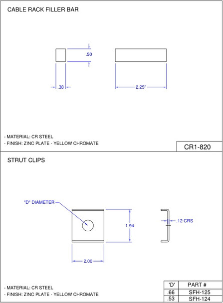 Moreng Telecom SFH-125 Strut Clip | American Cable Assemblies