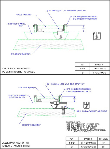 Moreng Telecom CR2-239KS-15 Ca Rk Clamp Kit | American Cable Assemblies