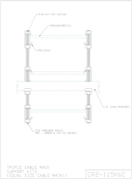 Moreng Telecom CR2-115K6C "G" Clip   -  Ca Rk / Frmg Kit | American Cable Assemblies