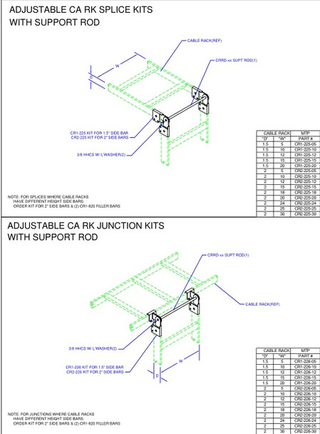 Moreng Telecom CR2-226-15 Splice Kit (Pair) Vertical Adjustible Angle | American Cable Assemblies