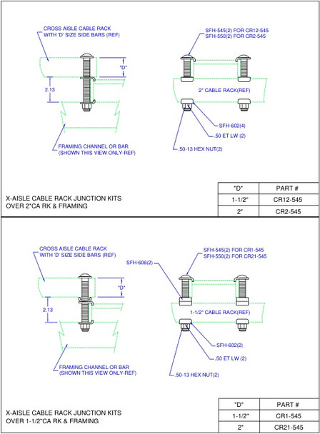 Moreng Telecom CR1-545 Ca Rk  -  Cross Aisle | American Cable Assemblies