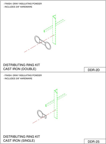 Moreng Telecom DDR-2D Distributing  Ring Kit (Double) | American Cable Assemblies