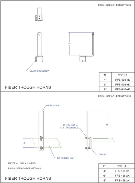 Moreng Telecom FPS-408-1K 6" Horn Kit - Gray | American Cable Assemblies