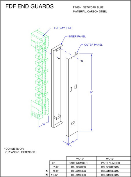 Moreng Telecom R8LG108EG Fdf End Guard | American Cable Assemblies