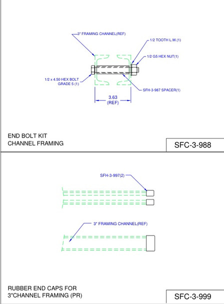 Moreng Telecom SFC-3-988 End Bolt Kit | American Cable Assemblies