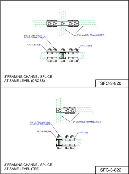 Moreng Telecom SFC-3-820 Aux Framing Junction Kit  (Cross)    -    3" | American Cable Assemblies
