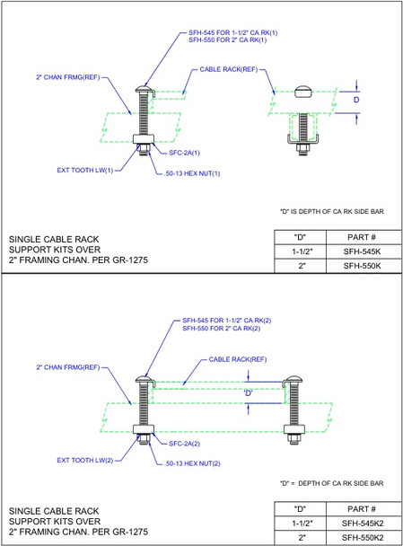 Moreng Telecom SFH-545K J - Bolt Kit   4.5" | American Cable Assemblies