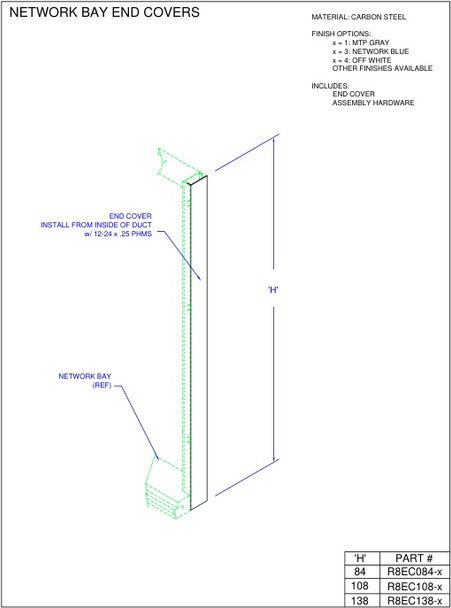 Moreng Telecom R8EC084-3 End Shld, 7-0  Ntwk Bay | American Cable Assemblies