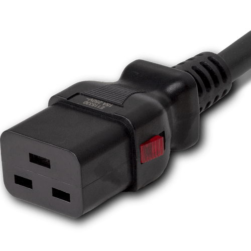 zLock-zC20-12-aC19-1m -  zLock Power Cord, Locking C20 to Locking C19, 12AWG x 1Meter, BLACK | American Cable Assemblies