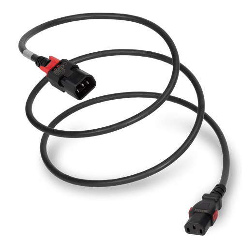 zLock-zC14-14-aC13-1m -  zLock Power Cord, Locking C14 to Locking C13, 14AWG x 1Meter, BLACK | American Cable Assemblies