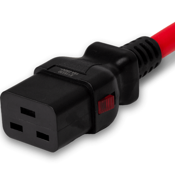zLock-zC20-12-aC19-2mRD -  zLock Power Cord, Locking C20 to Locking C19, 12AWG x 2Meter, RED | American Cable Assemblies
