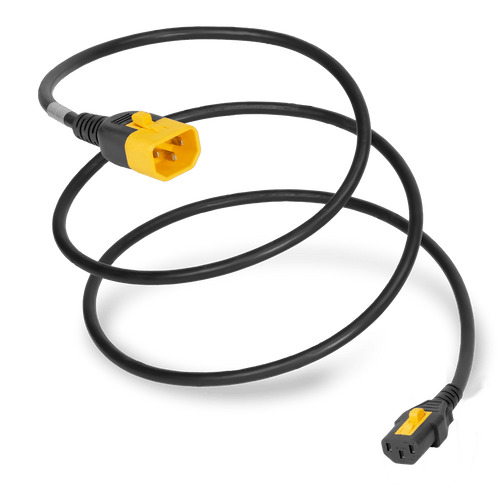 VL1413-A-060 - 5FT Black V-Lock IEC320 C14 Locking to IEC320 C13 Locking 10A 250V | American Cable Assemblies