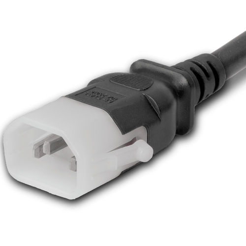 DL1413-H-180 - 15FT Black Dual Lock IEC320 C14 Secure-Locking to IEC320 C13 Universal Locking 15A 250V | American Cable Assemblies