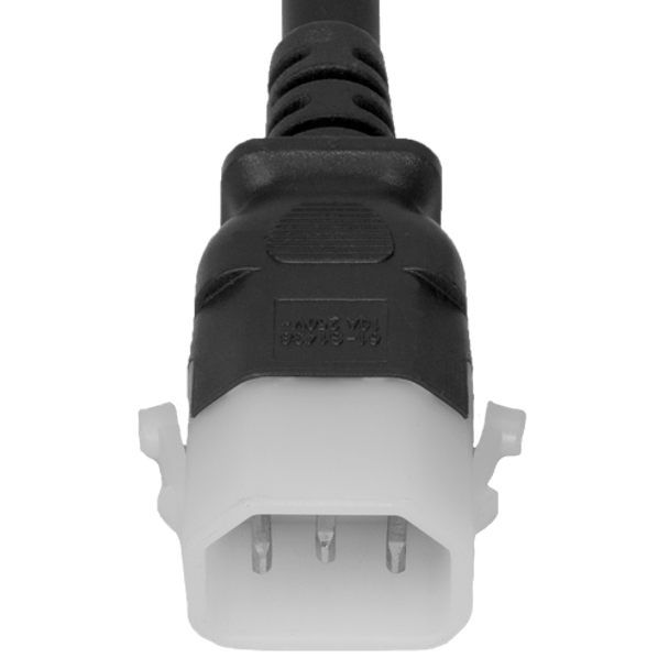 DL1413-F-036 - 3FT Black Dual Lock IEC320 C14 Secure-Locking to IEC320 C13 Universal Locking 10A 250V | American Cable Assemblies DL1413-F-036 - 3FT Black Dual Lock IEC320 C14 Secure-Locking to IEC320 C13 Universal Locking 10A 250V | American Cable Assemblies
