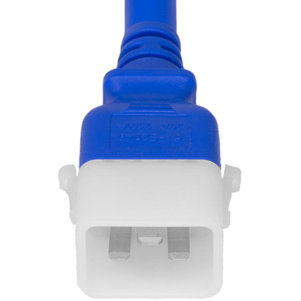 DL2019-J-018-BLU - 1.5FT Blue Dual Lock IEC320 C20 Secure-Locking to IEC320 C19 Universal Locking 20A 250V | American Cable Assemblies DL2019-J-018-BLU - 1.5FT Blue Dual Lock IEC320 C20 Secure-Locking to IEC320 C19 Universal Locking 20A 250V | American Cable Assemblies