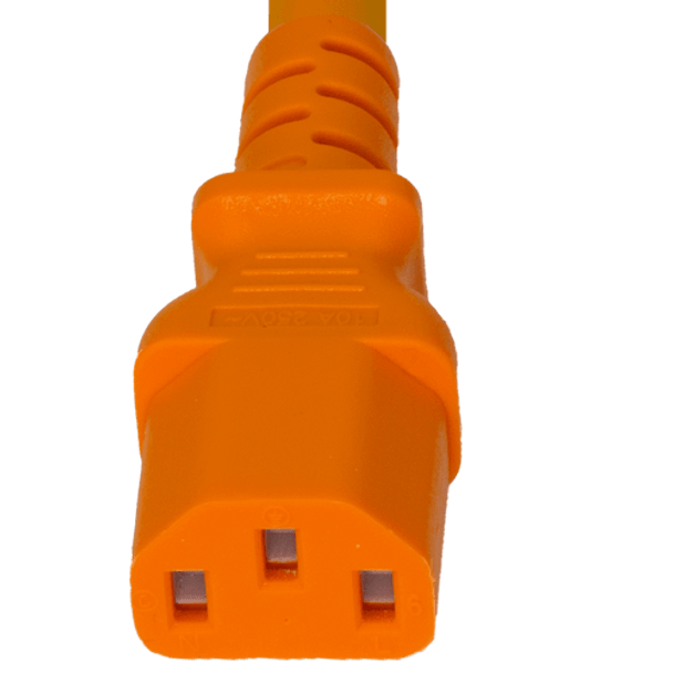 14K13-H-084-ORG - 7FT Orange Secure-Lock/P-Lock IEC320 C14 Locking to IEC320 C13 15A 250V | American Cable Assemblies 14K13-H-084-ORG - 7FT Orange Secure-Lock/P-Lock IEC320 C14 Locking to IEC320 C13 15A 250V | American Cable Assemblies