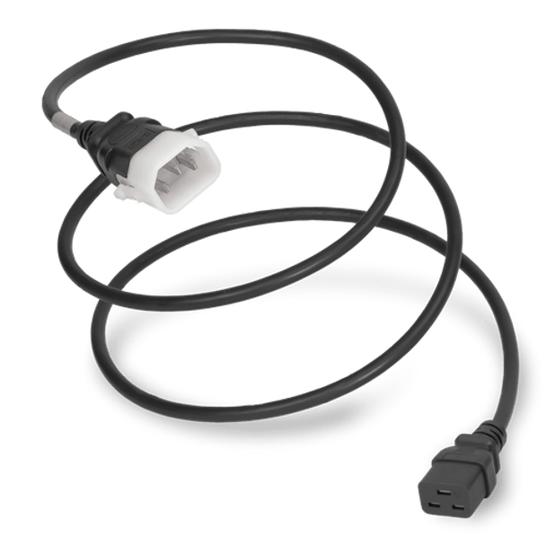 14K19-H-120 - 10FT Black Secure-Lock/P-Lock IEC320 C14 Locking to IEC320 C19 15A 250V | American Cable Assemblies