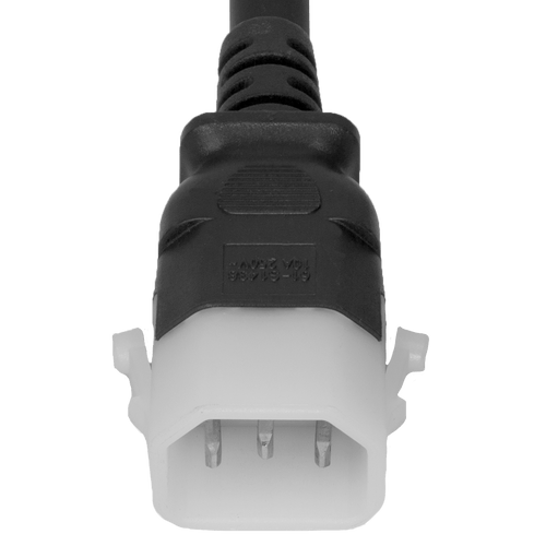 14K19-H-096 - 8FT Black Secure-Lock/P-Lock IEC320 C14 Locking to IEC320 C19 15A 250V | American Cable Assemblies