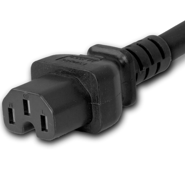 14K15-H-060 - 5FT Black Secure-Lock/P-Lock IEC320 C14 Locking to IEC320 C15 15A 250V | American Cable Assemblies