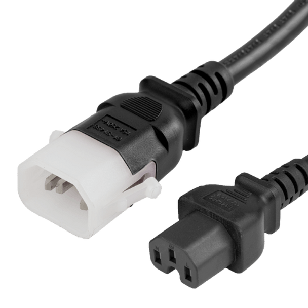 14K15-H-060 - 5FT Black Secure-Lock/P-Lock IEC320 C14 Locking to IEC320 C15 15A 250V | American Cable Assemblies