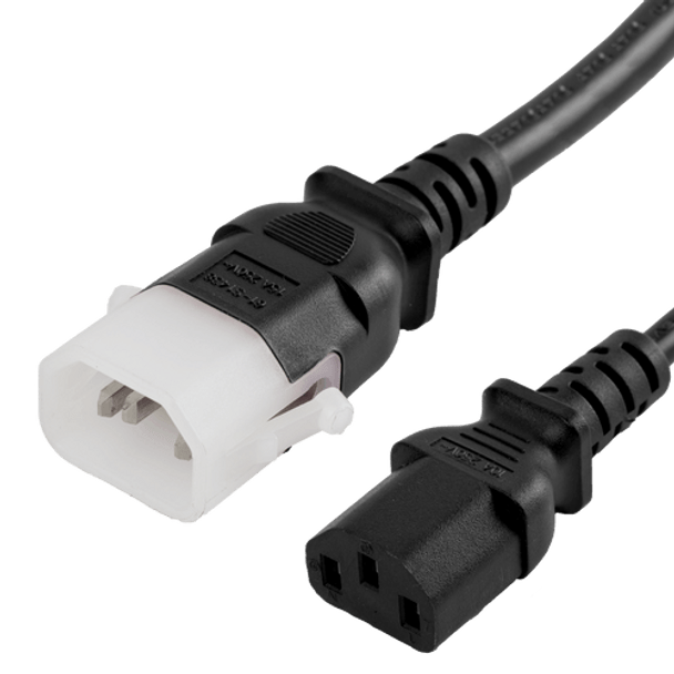 14K13-F-060 - 5FT Black Secure-Lock/P-Lock IEC320 C14 Locking to IEC320 C13 10A 250V | American Cable Assemblies