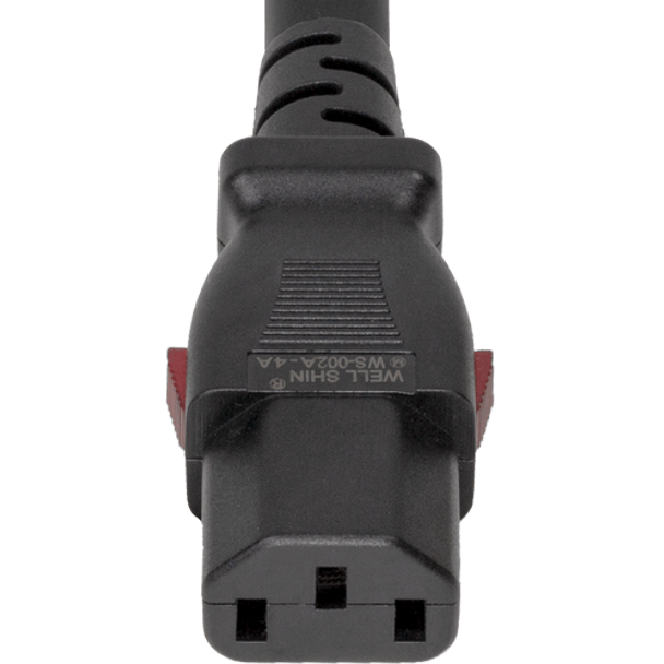 2013K-H-072 - 6FT Black A-Lock IEC320 C20 to IEC320 C13 Universal Locking 15A 250V | American Cable Assemblies