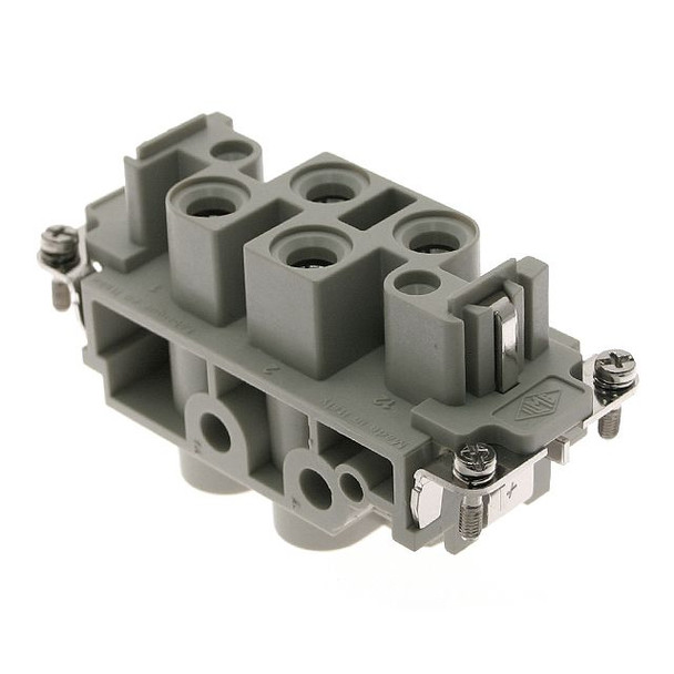 Mencom CXF-4/2 Standard, CX series, Female Rectangular Insert, 6 pin, 80 amp, Screw | American Cable Assemblies